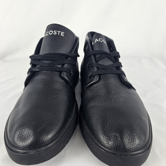 Lacoste Asparta Men’s Sneakers High Tops Sz 9 Black Leather Shoes Chukka Logo main image 5
